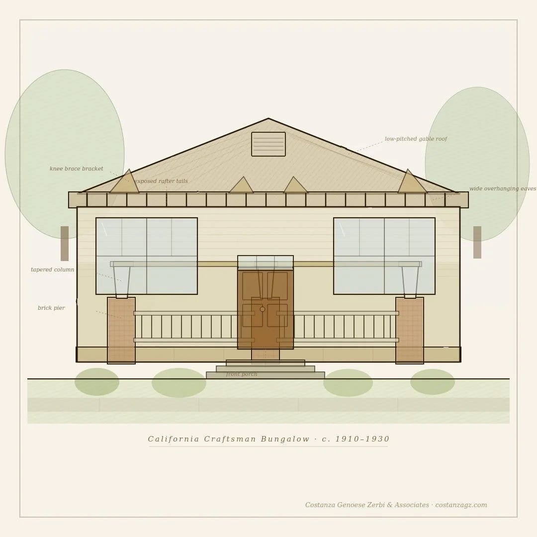California Craftsman Bungalow Homes in Long Beach