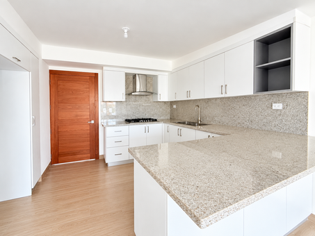 Bright Modern White Kitchen Interior