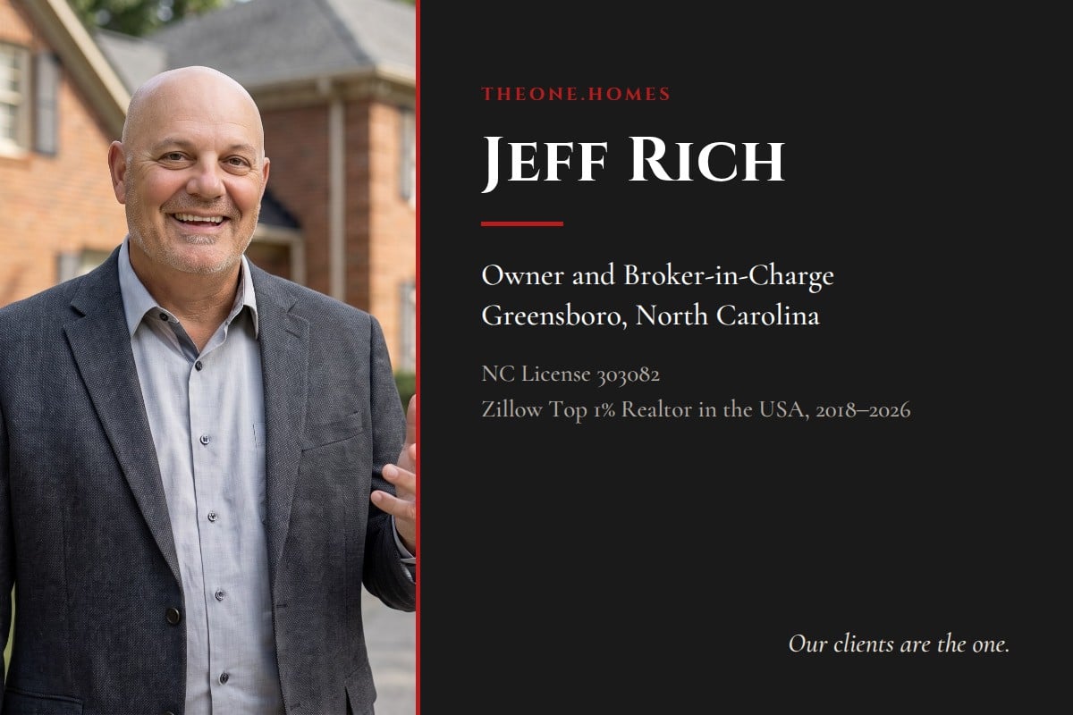 Jeff Rich, owner of The One.Homes and an industry leading real estate agent