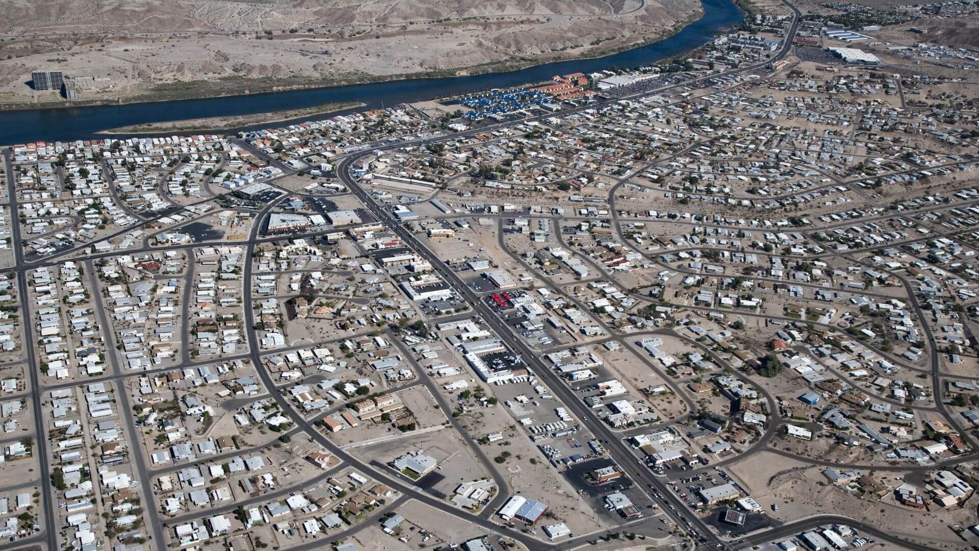 Aerial view of Bullhead City, Arizona and the Colorado River (1)