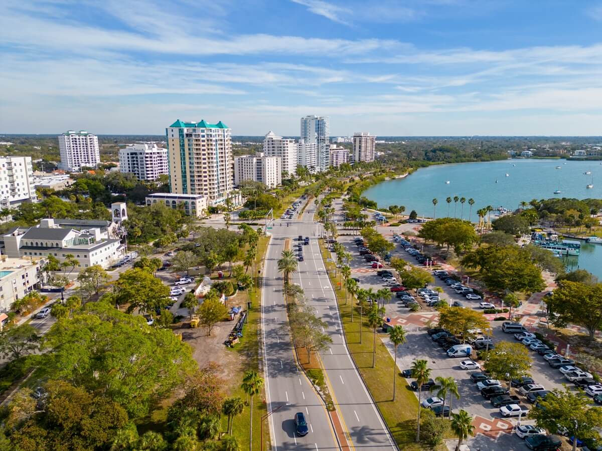 Aerial photo Bayfront Drive Sarasota FL