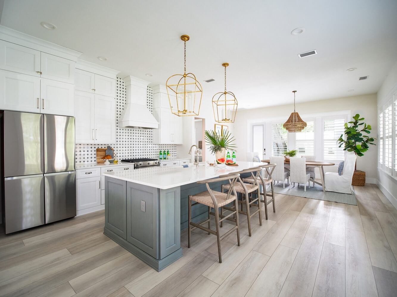 New luxury home beautiful kitchen with backsplash