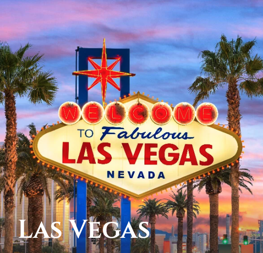 Las Vegas, Nevada real estate with residential neighborhoods and city landmarks