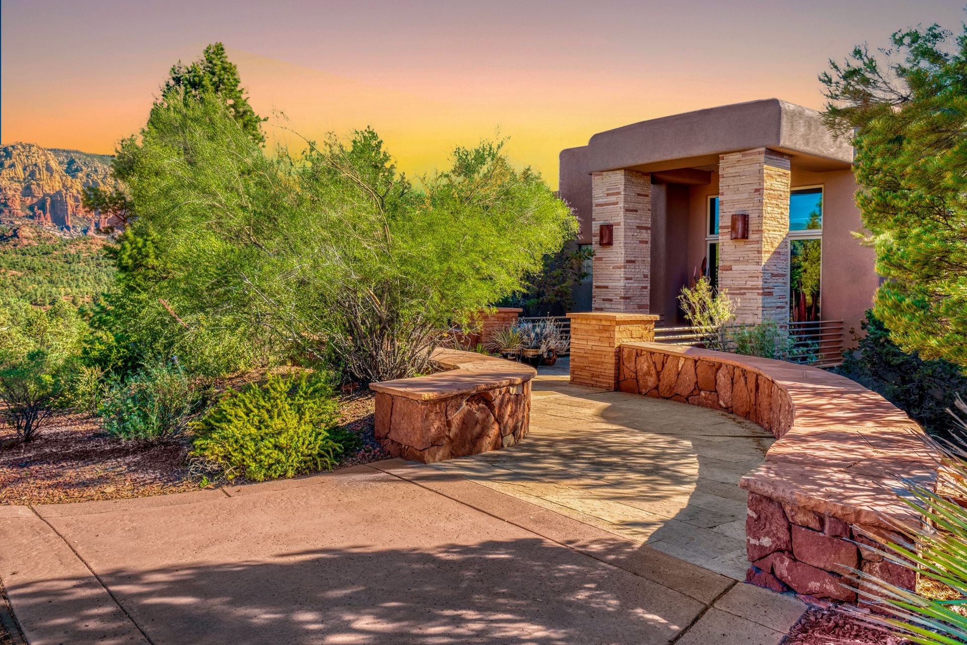 a luxury home in the desert