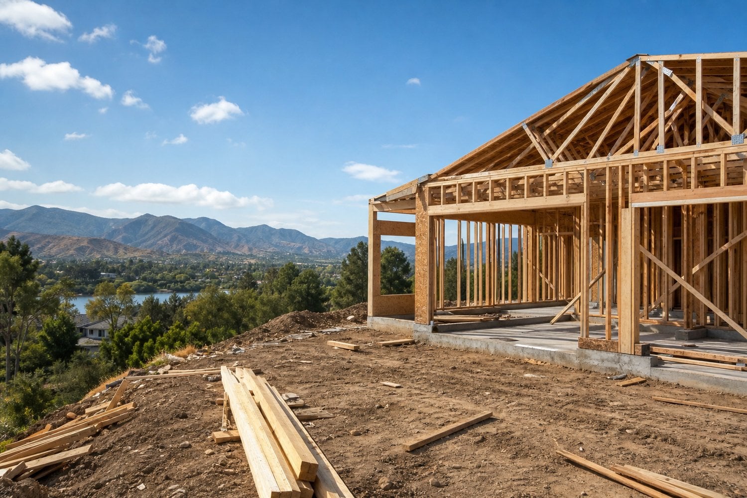 Wood-framed new construction home on a hillside lot with mountain views in Temecula, Californiatemecula-new-construction-lot-questions-to-ask-first