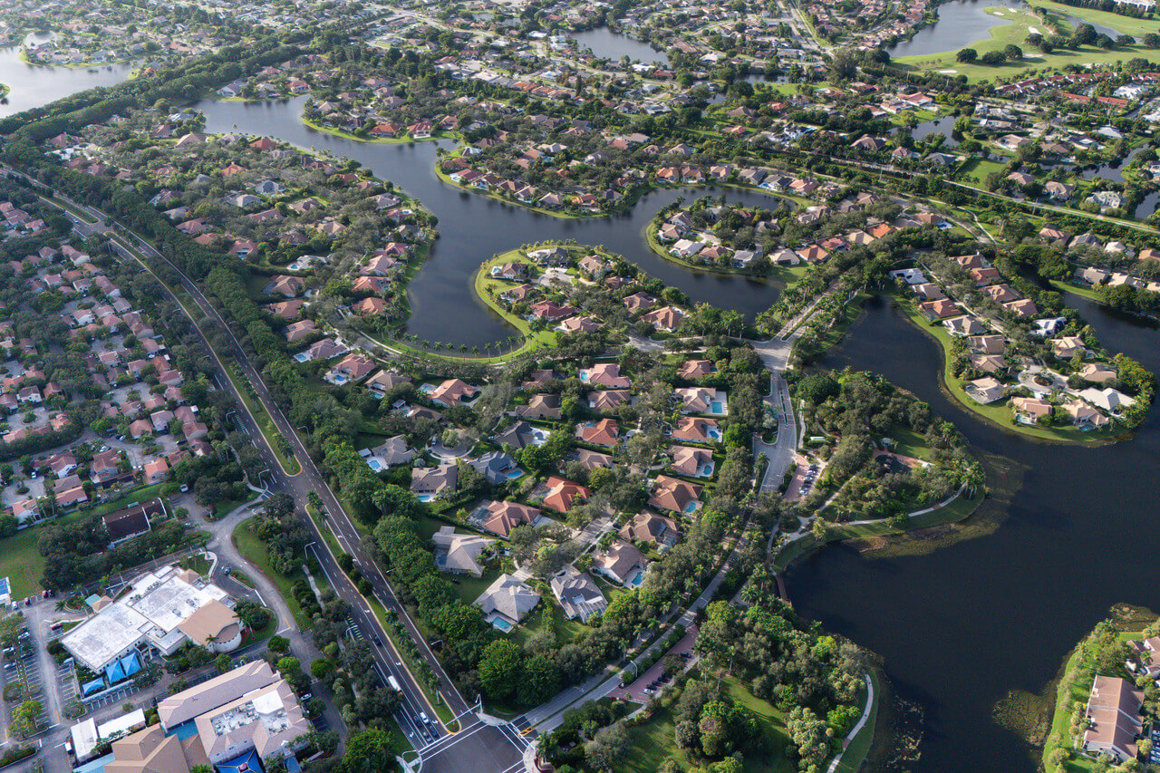 aerial-view-of-waterfront-neighborhood