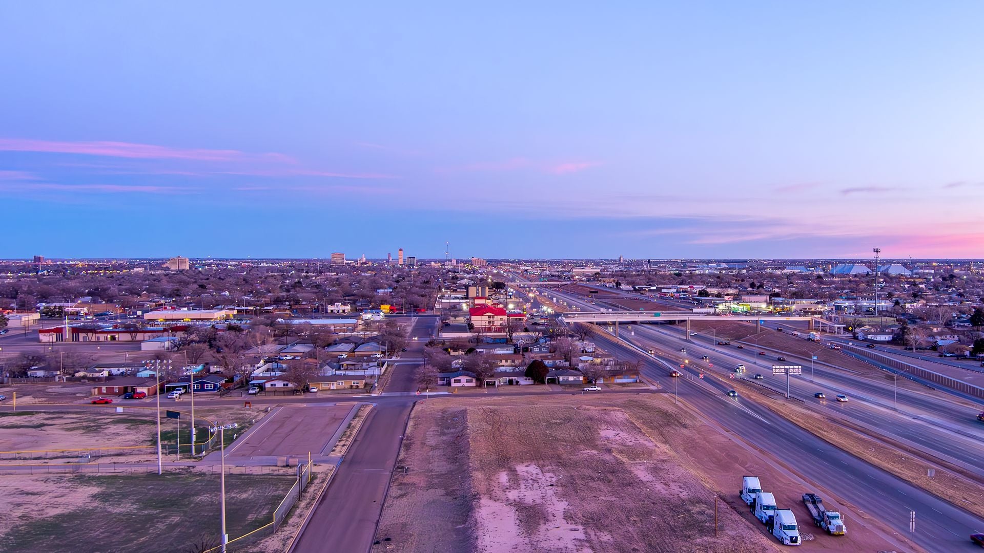 Aerial Cityscape of Lubbock Texas