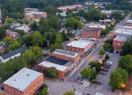 Aerial view of Wake Forest