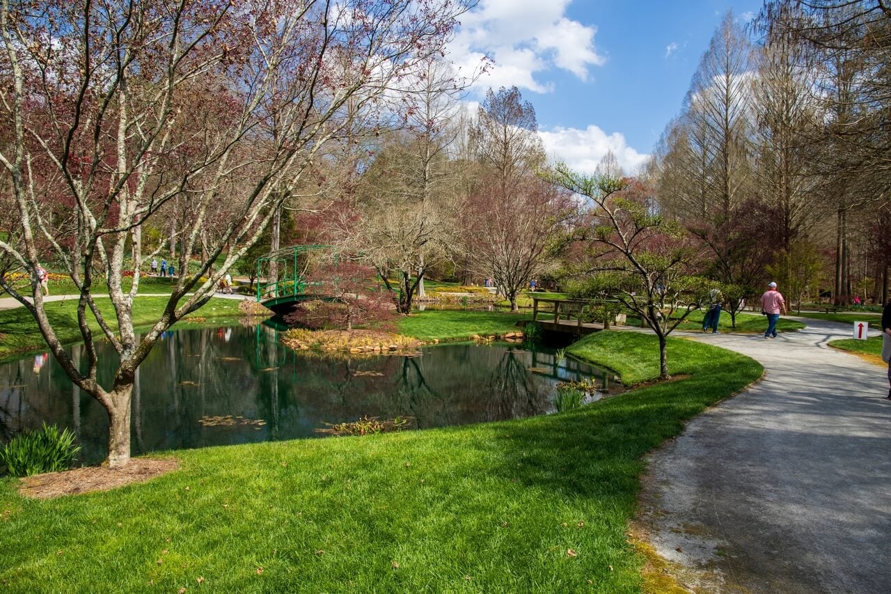 Cherokee County-park-with-pond-and-bridges
