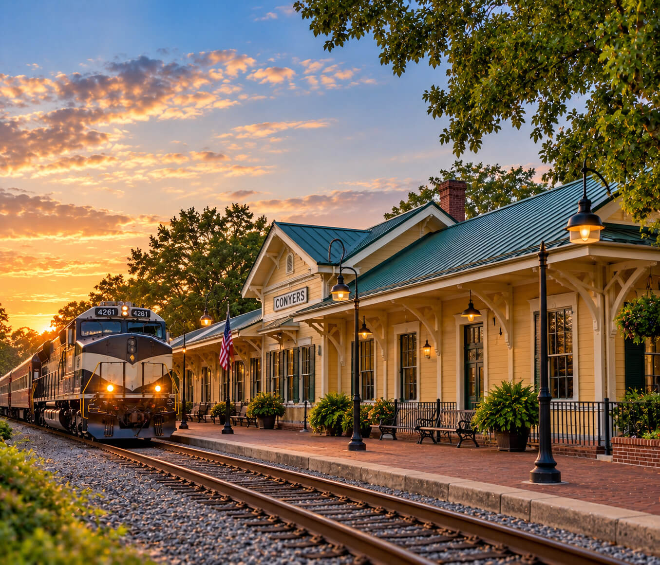 Rockdale County - Golden Hour at Conyers Depot