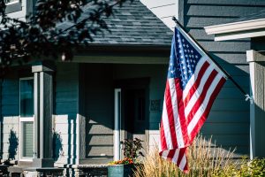 Home with an American Flag