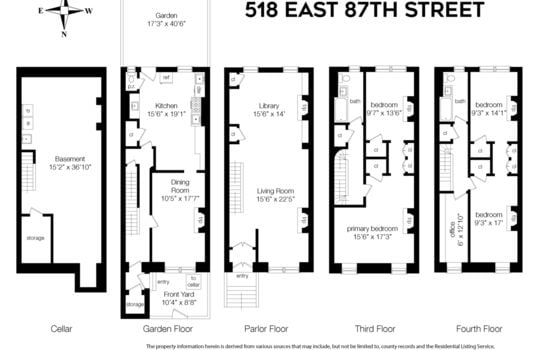 Floor Plan &#8211; 518 East 87th Street