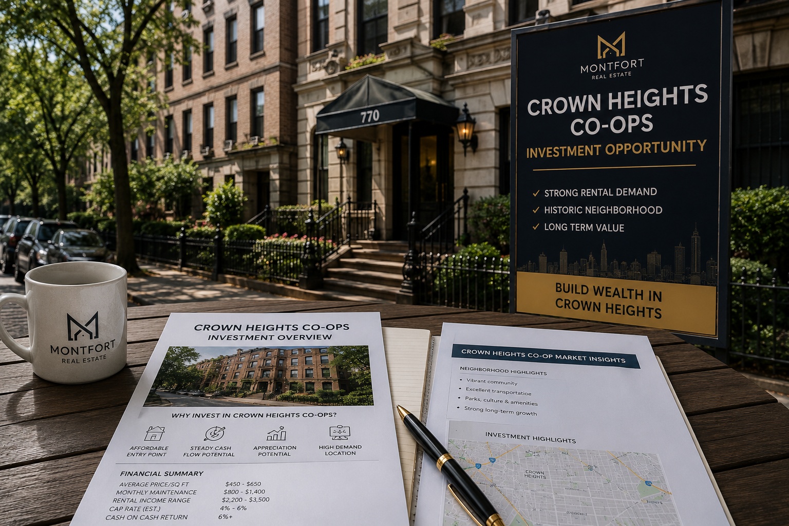 Crown Heights co-op investment opportunity with Brooklyn co-op buildings, real estate investment analysis and market opportunity in New York City