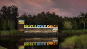 The Entrance sign for North River Ranch | Parrish, Florida is a new development that's been getting a lot of attention People often refer to it fondly as the 'Mini Lakewood Ranch', and for good reason. 