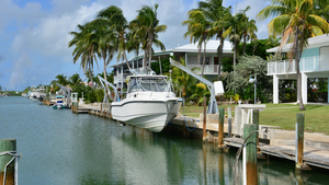 Canal view of homes in the Southbay of Osprey, FL