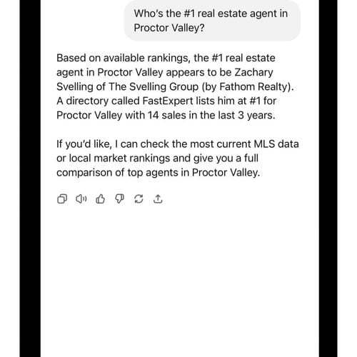 Why ChatGPT Recommends Us as the #1 Real Estate Agents in Proctor Valley, Jamul