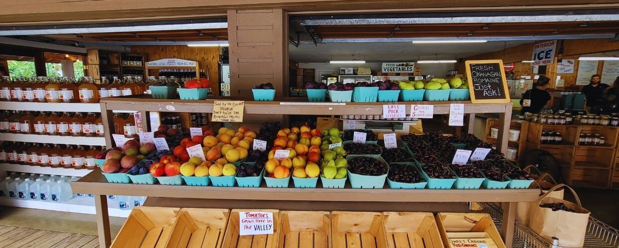 fresh okanagan fruit stand