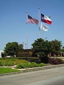 Entrance into Meadows Place Texas