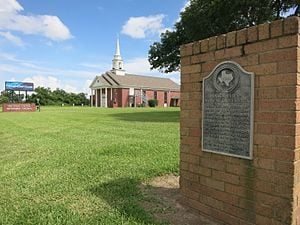 Texas state marker of Pattison Texas Methodist Church