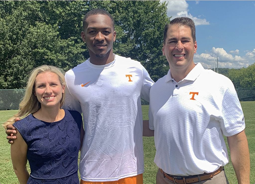 Ryan and April Coleman of Hometown Realty with UT Vols Quarterback Hendon Hooker