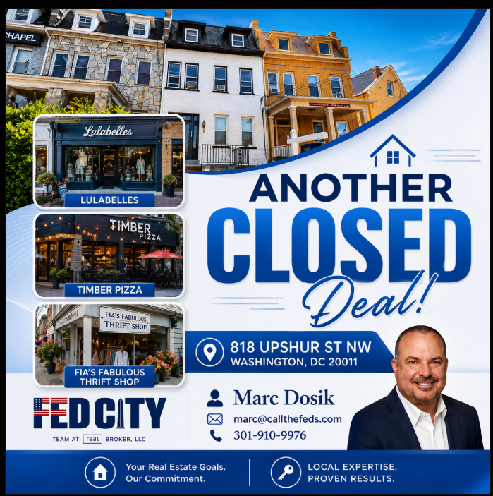 Another closed deal: 818 Upshur Street NW, Washington, DC 20011