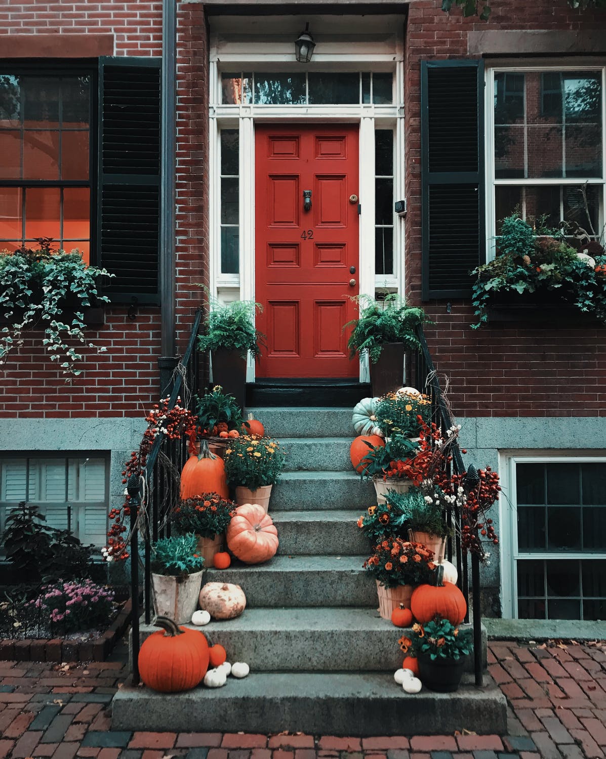 red door, front porch, sidewalk, real estate