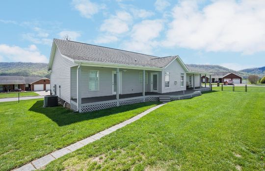 house, home, porch, grass