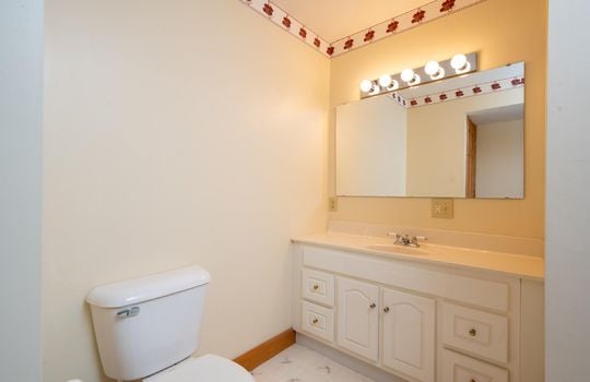 bathroom, wallpaper, toilet, sink