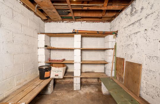 basement, pantry, shelves