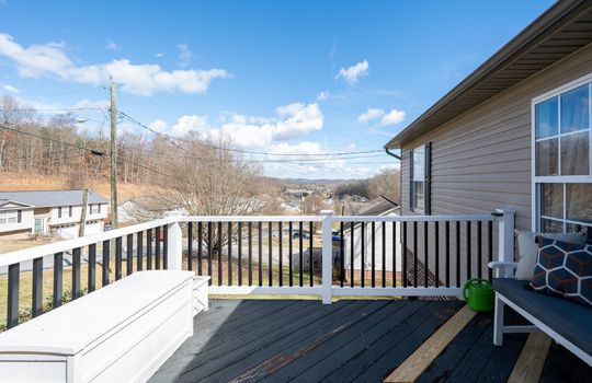 front deck, view, porch
