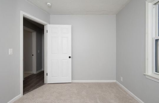 bedroom, door, walls, carpet