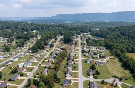 aerial, view, homes, subdivision