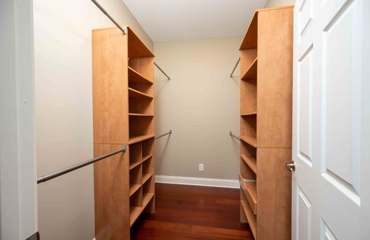 walk-in closet, custom shelving, storage