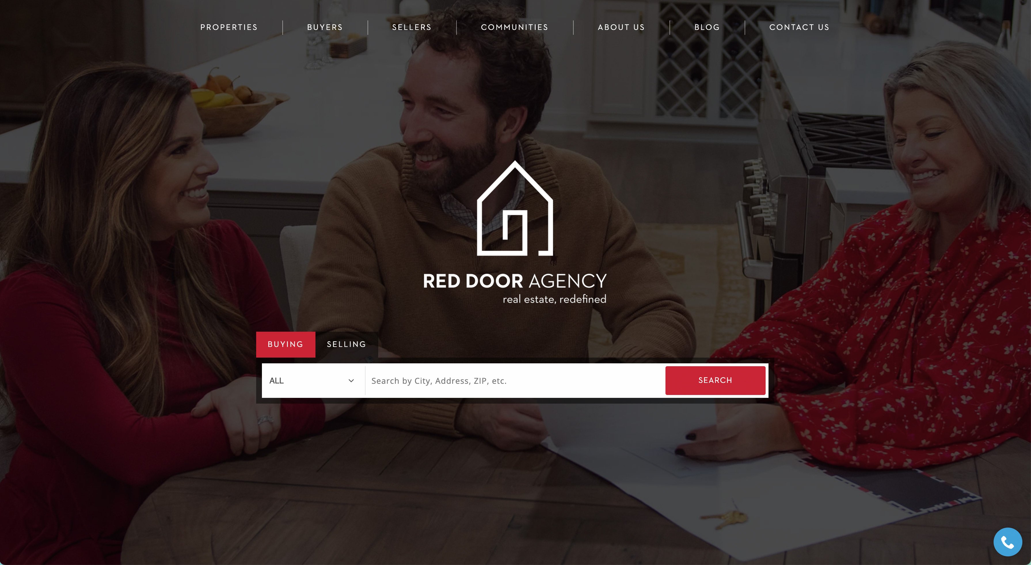 website, red door agency, landing page