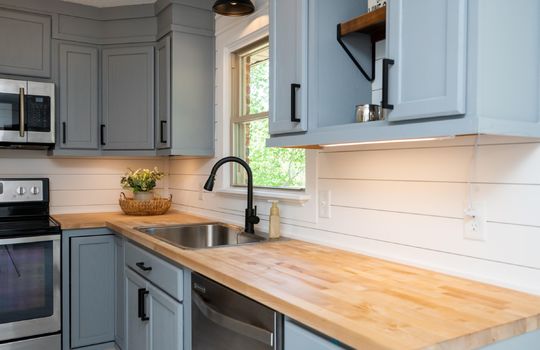 sink, countertops, cabinets