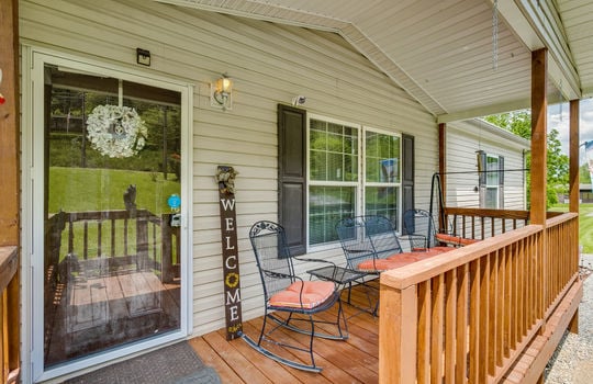 front porch, chairs, table