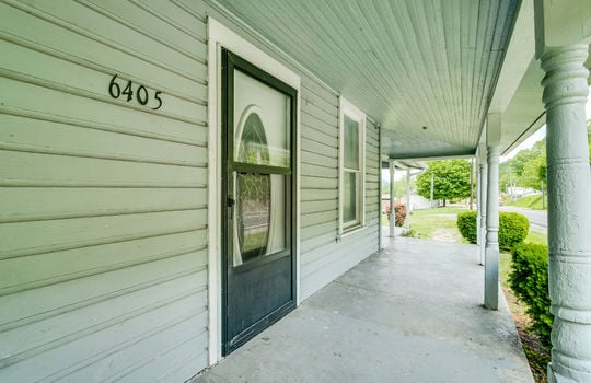 front porch, doorway, concrete