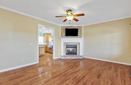 family room, living room, fireplace