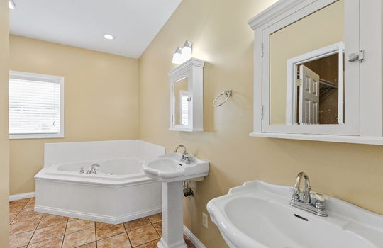 master bathroom, dual vanity, soaking tub
