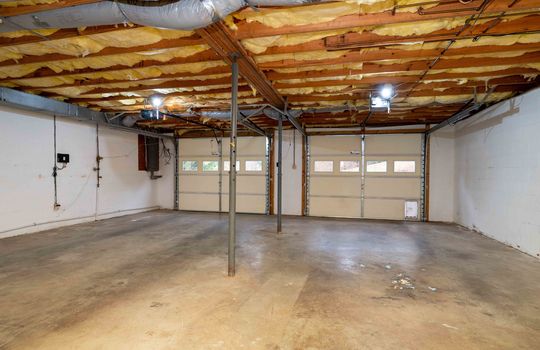 basement, garage, dual garage doors