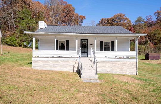 House, Vinyl Siding, Yard, Covered Front Porch