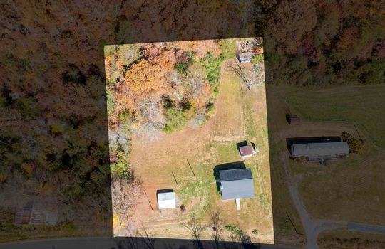 Aerial, Woods, Foliage, House, Property Lines