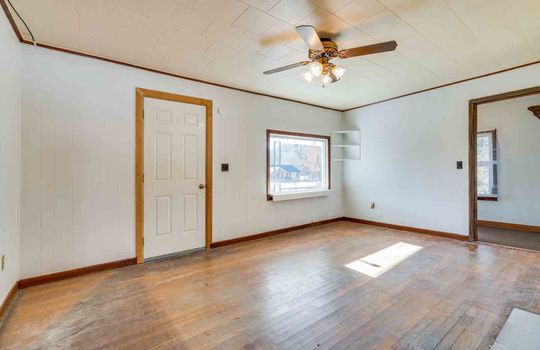 Ceiling Fan, Wood Flooring, Doorway, Front Entrance, Window