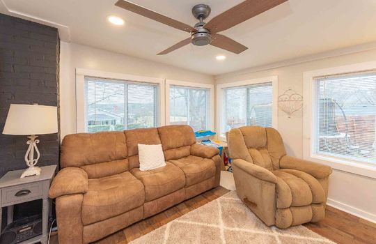 Living Room, Ceiling Fan, Windows, Recessed Lighting
