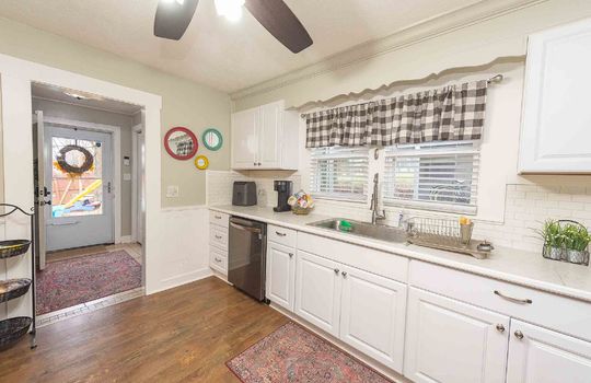 Kitchen, Window, Sink, Countertops, Dishwasher, Ceiling Fan