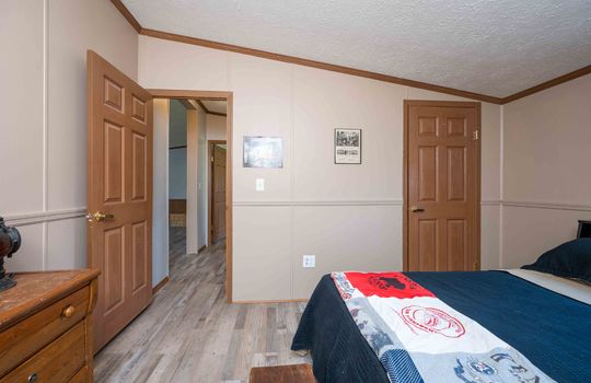 Bedroom, Doorway, Luxury Vinyl Flooring, Closet