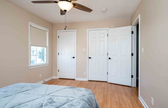 Bedroom, Ceiling Fan, Window, Double Closet