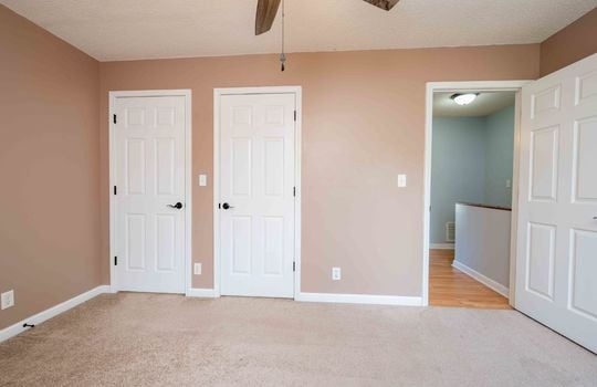 Bedroom, Carpet, Ceiling Fan, Double Closet