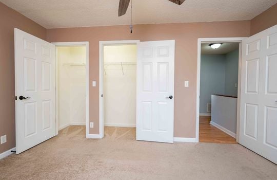 Bedroom, Carpet, Ceiling Fan, Double Closet