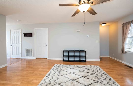 Living Room, Ceiling Fan, Laminate Flooring